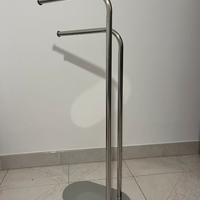 Piantana porta asciugamani Levante in inox cromato
