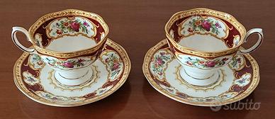 Tazzine vintage caffè con piattini Royal Albert