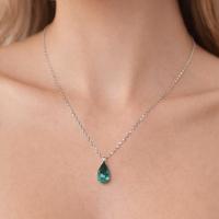 COLLANA CON SMERALDO E DIAMANTE