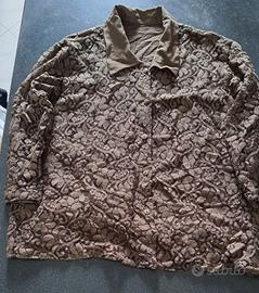Camicia di pizzo verde militare