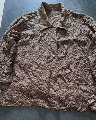 Camicia di pizzo verde militare