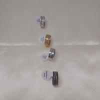 set 4 anelli acciaio inox misura 17 nuovi unisex