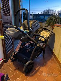 Trio gemellare peg perego ypsi + base isofix