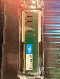 RAM Crucial 8GB DDR4 3200MHz DIMM NUOVA SIGILLATA