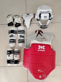 completo attrezzatura taekwondo 
