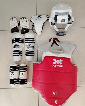 completo attrezzatura taekwondo 
