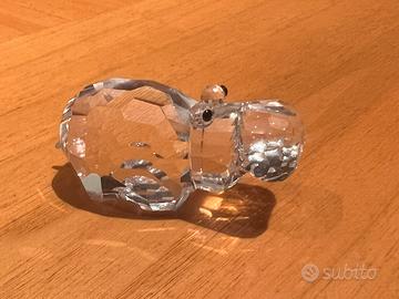 Swarovski ippopotamo in cristallo
