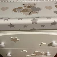 Fasciatoio azzurra con vaschetta estraibile