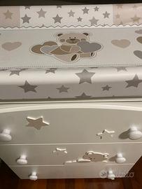 Fasciatoio azzurra con vaschetta estraibile