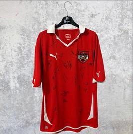 T-Shirt da calcio Vintage Austria 2008 Autografata