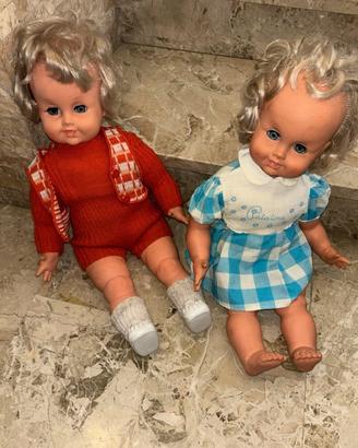 Bambole Angelino e Patatina Sebino vintage