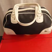 borsa bauletto a mano blu e Bianco Lacoste