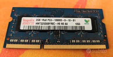 Slot 2G BRAM - Hynix Korea 03 1Rx8 PC3 10600S