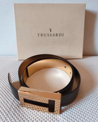 cintura donna Trussardi bronzo e oro reversibile 