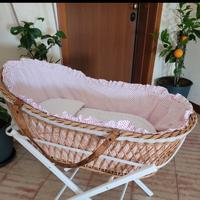 culla/cesta in vimini per neonati