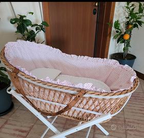 culla/cesta in vimini per neonati