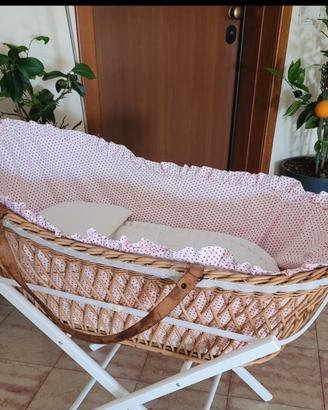 culla/cesta in vimini per neonati
