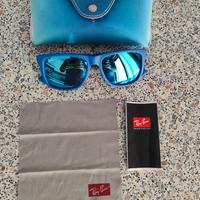 Occhiali da sole originali Ray Ban azzurri