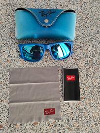 Occhiali da sole originali Ray Ban azzurri