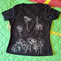 T-shirt con maniche in voile