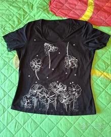 T-shirt con maniche in voile