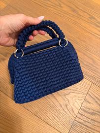 Borsa clutch blu nuova