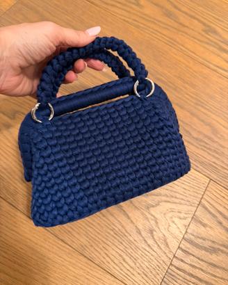 Borsa clutch blu nuova
