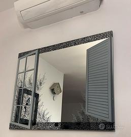 Specchio vintage quadro finestra sul giardino