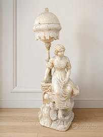 Grande lampada-scultura in alabastro - 1920