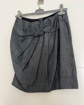Gonna grigio perla