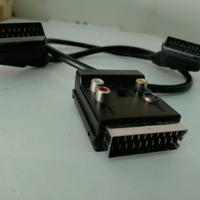 Kit SCART 21 Poli - Sdoppiatore + Adattatore RCA