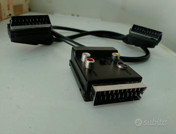 Kit SCART 21 Poli - Sdoppiatore + Adattatore RCA