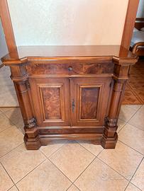 Credenza Bassa d’ingresso in Noce 2 ante+cassetto