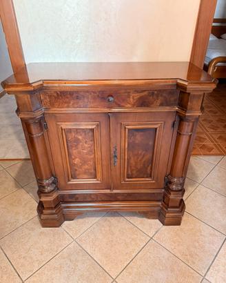 Credenza Bassa d’ingresso in Noce 2 ante+cassetto
