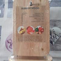 Taglieri in legno 6 pezzi con supporto