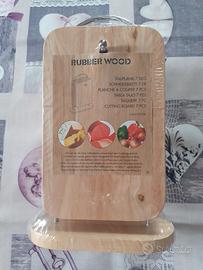 Taglieri in legno 6 pezzi con supporto