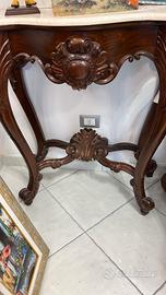 Consol Luigi Filippo in mogano da 90cm