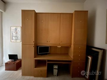 Armadio a ponte con scrivania integrata