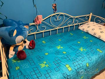 letto ferro battuto panna