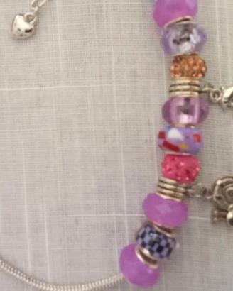 Bracciale in acciaio stile Pandora