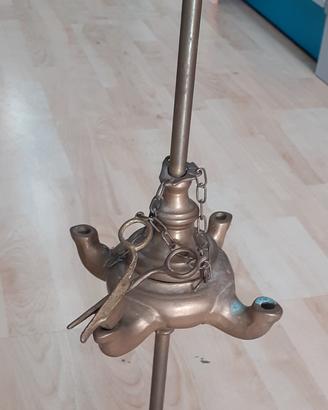 Lampada ad Olio Antica in Ottone 