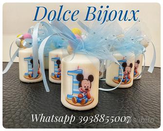 Bomboniere candele personalizzate battesimo