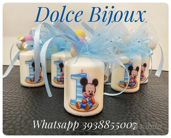 Bomboniere candele personalizzate battesimo