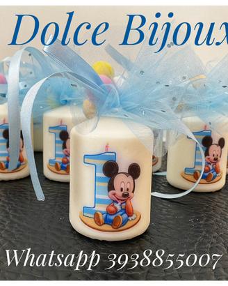 Bomboniere candele personalizzate battesimo