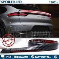 SPOILER LED Posteriore Auto CARBON Striscia 120Cm