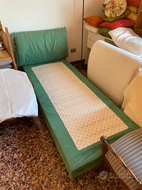 Letto singolo (con materasso) e poltrona letto