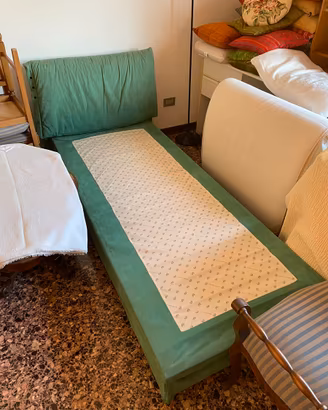 Letto singolo (con materasso) e poltrona letto