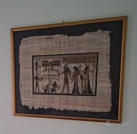 Quadro Papiro originale egiziano “Psicostasia”
