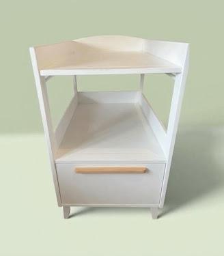 Fasciatoio-Cassettiera in legno bianco