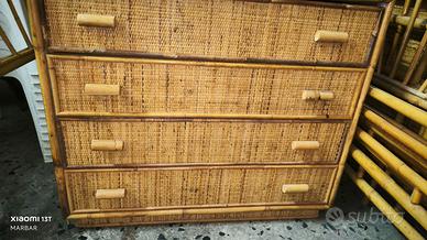 cassettiere in vimini